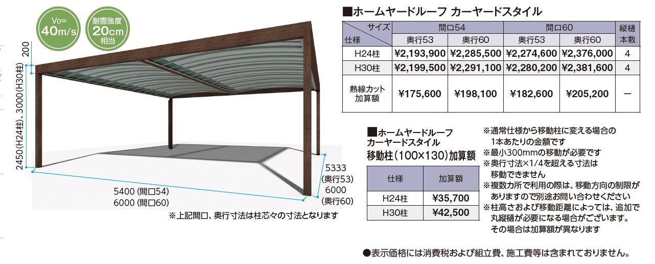 ホームヤードルーフ®︎カーヤードスタイル【2024年版】_価格_1