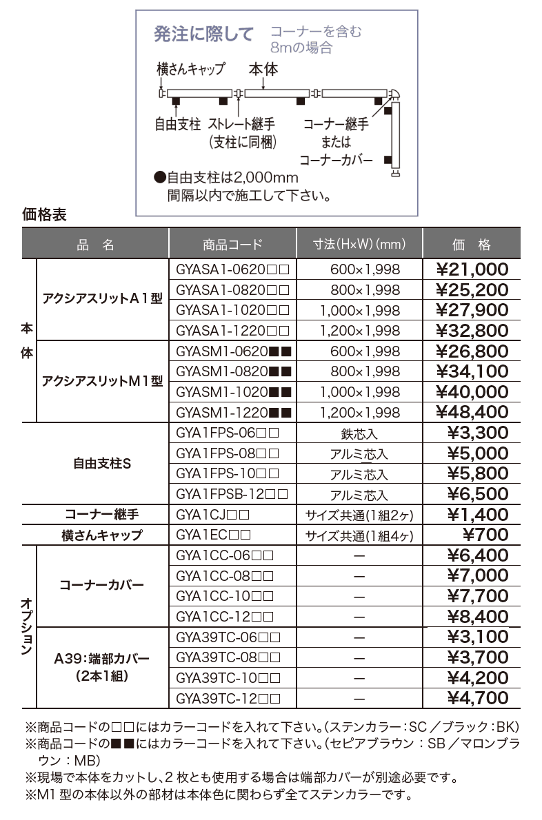 アクシアスリットA1/M1型 【2022年版】_価格_1