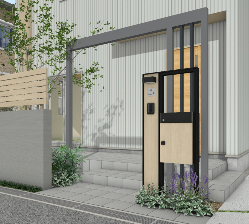 タカショーの「カスタマイズ門柱 スマート6型・7型」