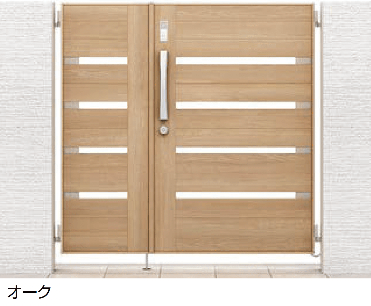 LIXILの「開き門扉AA スマートロックシステム FamiLock YS1型(木調)」