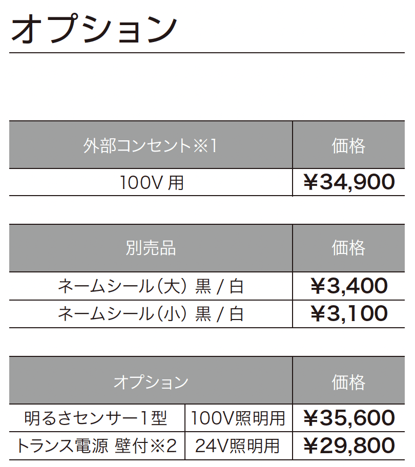 ルシアスウォール HF01型_価格_2