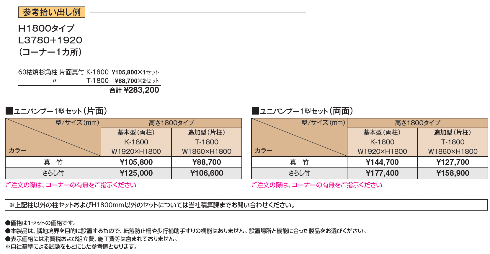 ユニバンブー®︎1型セット【2024年版】_価格_1