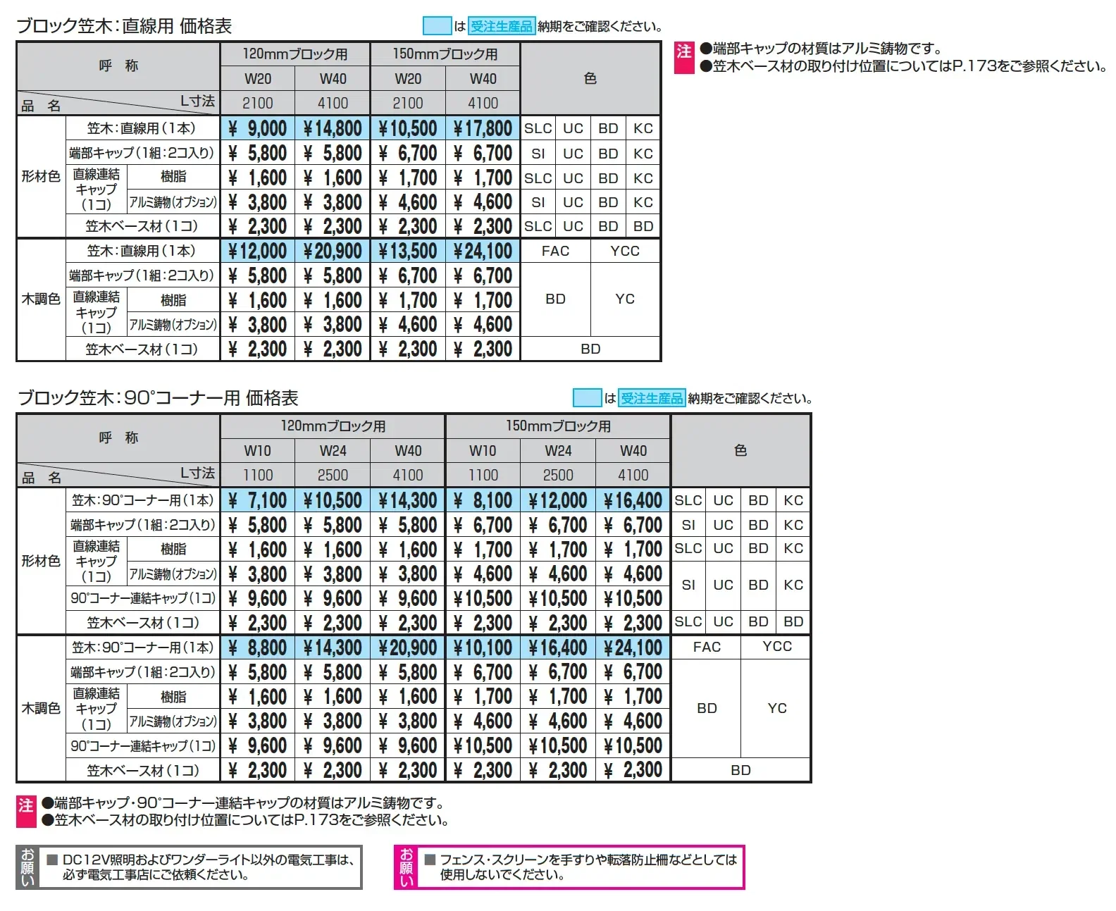 フィオーレ/笠木_価格_1