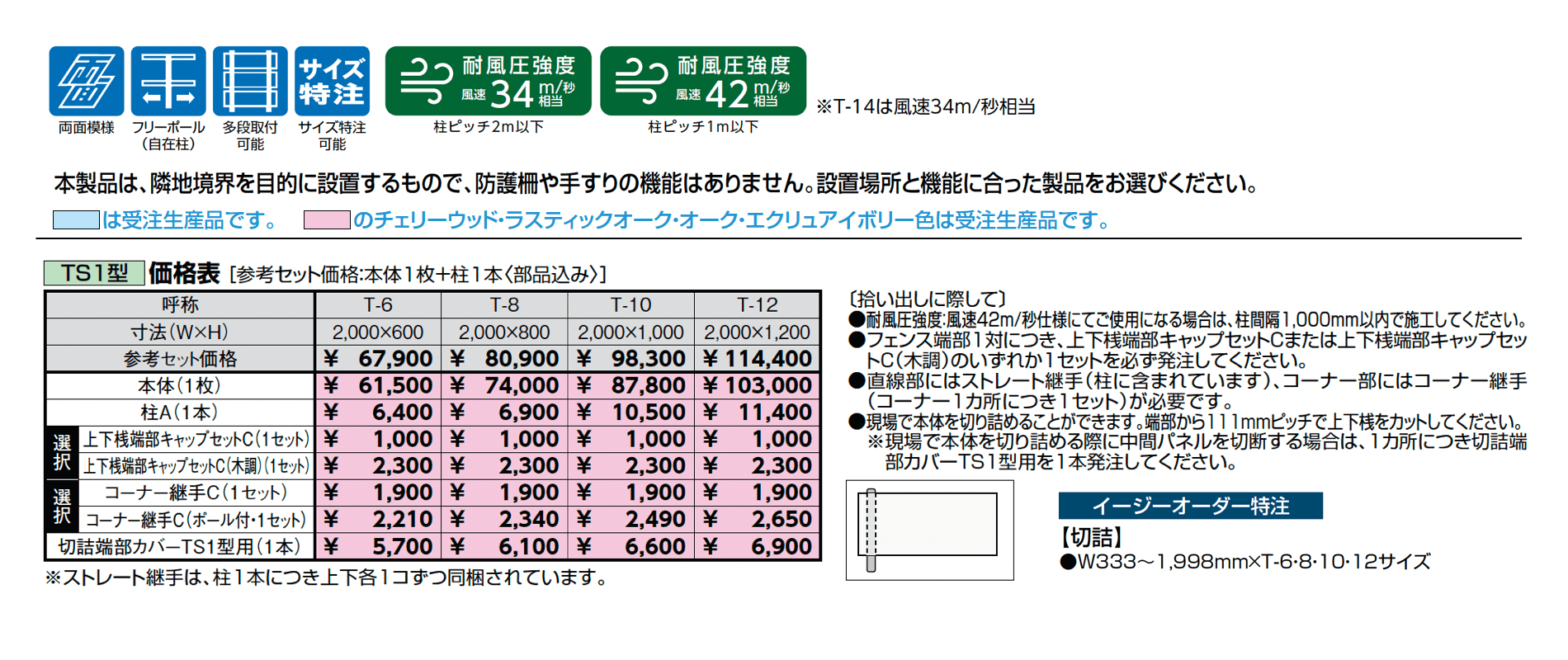 フェンスAA(木調) TS1型_価格_1