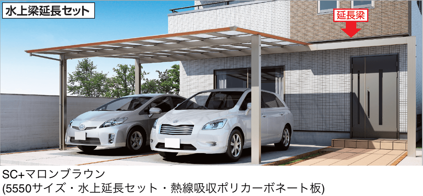 四国化成の「スマートポートR ワイドタイプ 梁延長セット」