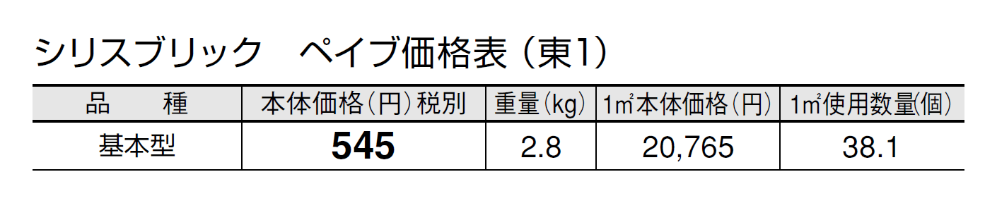 シリスブリック ペイブ【2024年版】_価格_1