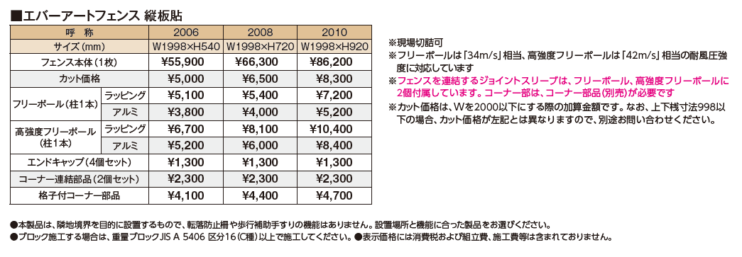 エバーアート®︎フェンス 縦板貼【2024年版】_価格_1