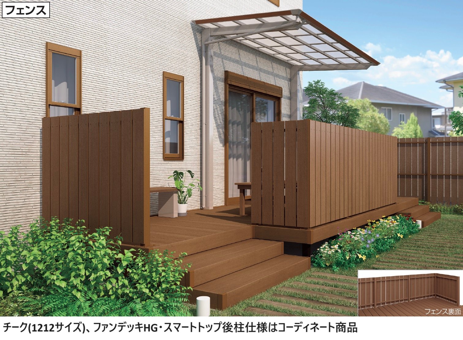 四国化成の「ファンデッキ FDフェンス2型/袖門扉2型【2024年版】」