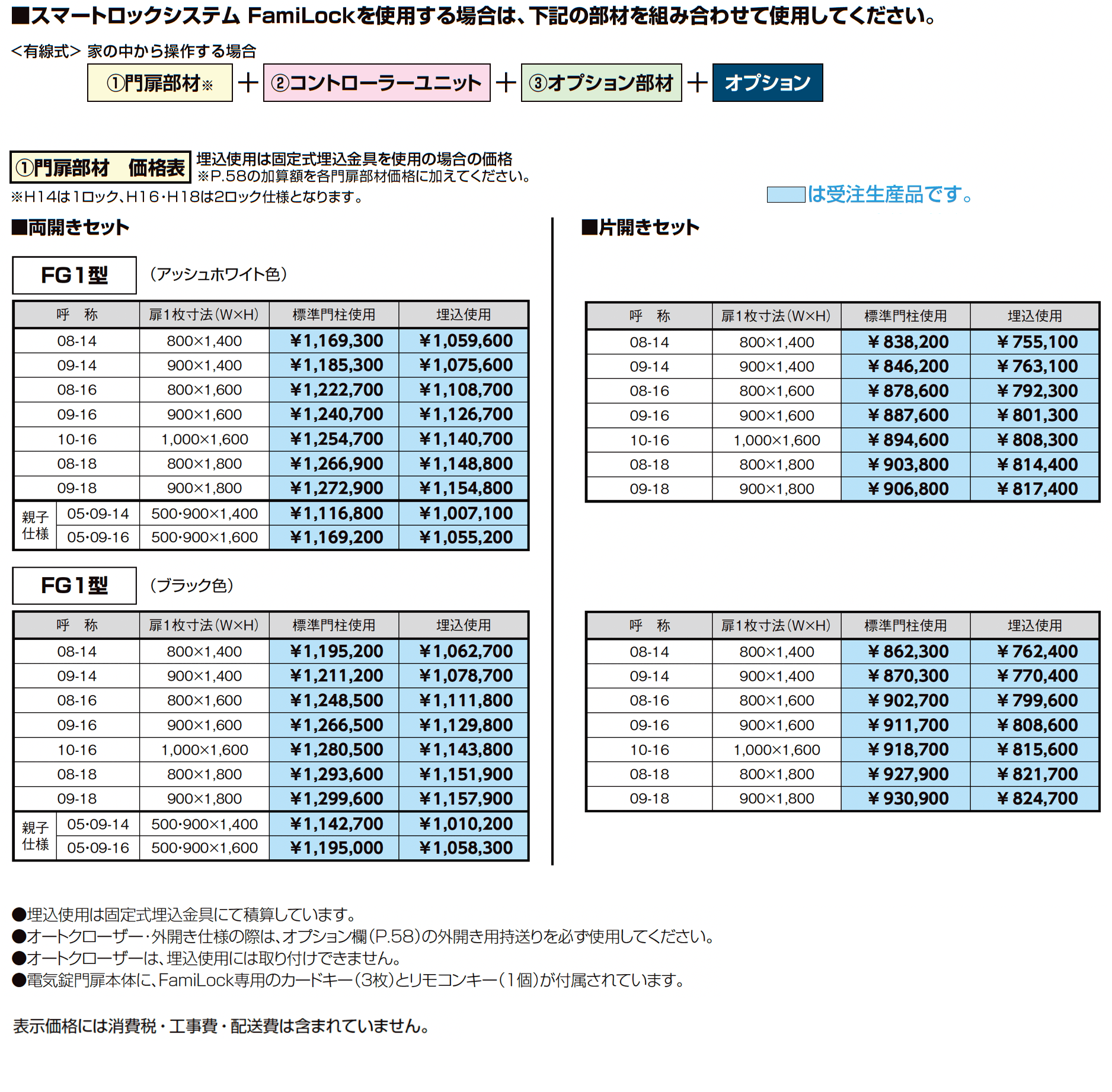 開き門扉AX スマートロックシステム FamiLock FG1型_価格_2