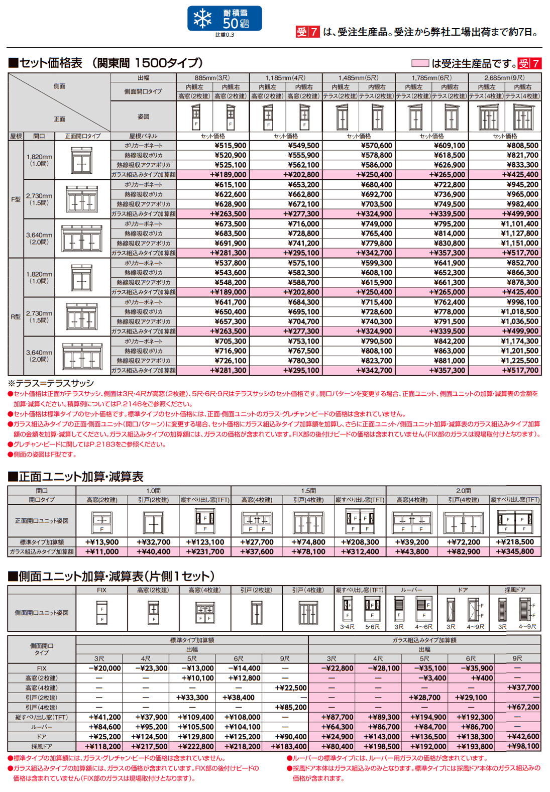サニージュ F型 土間納まり 関東間_価格_4
