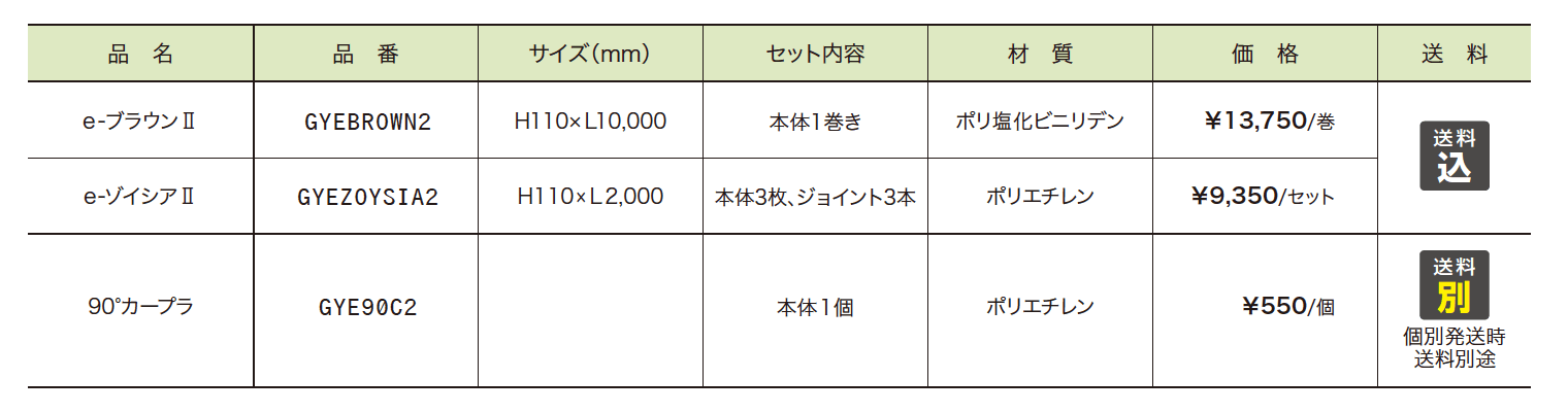 ゆとりオリジナル エッジング材【2023年版】_価格_1