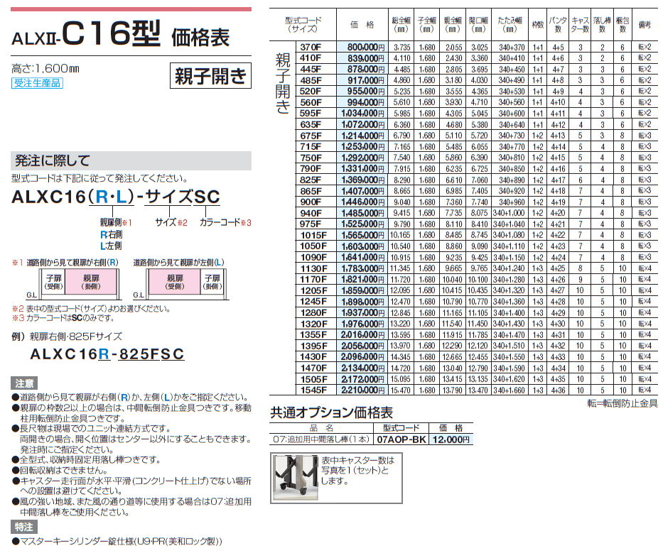ALXⅡ-C 10型/12型/14型/16型【2024年版】_価格_8