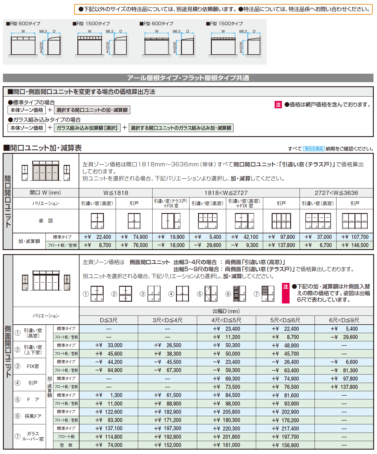 晴れもようwith特注品(土間仕様/ランマなし H22サイズ)【2024年版】_価格_2