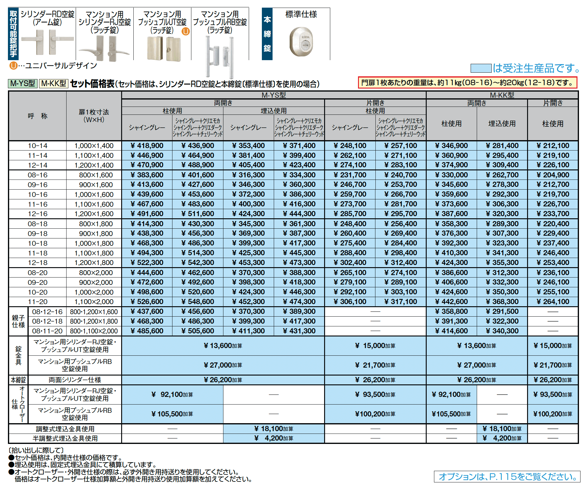 エルネクス門扉 M-YS型_価格_2