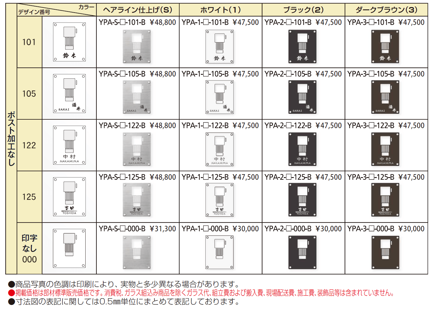 インターホンカバーユニット A規格型【2024年版】_価格_1