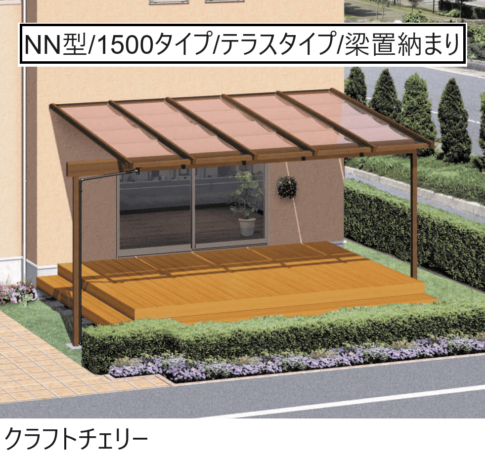 三協アルミの「ナチュレN(NN型 1500タイプ テラスタイプ/梁置納まり)【2024年版】」