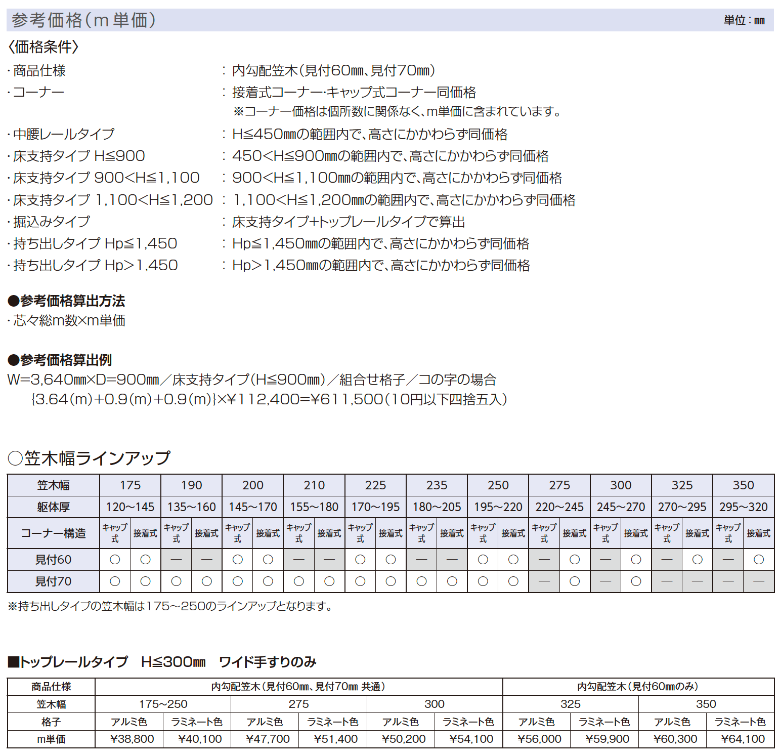 ルシアス ハンドレール トップレールタイプ【2023年版】_価格_1