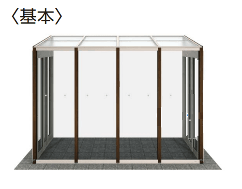 正面デザインパネル付き屋根　アウタールーフ　ガーデンルームタイプ【2023年版】2