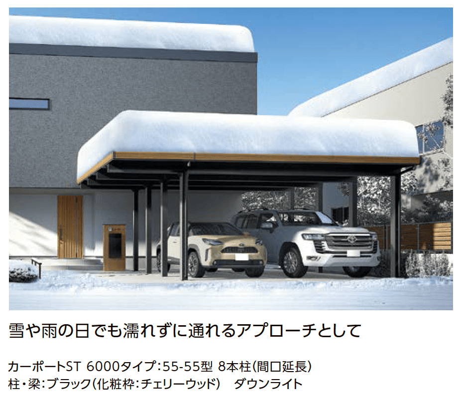LIXILの「カーポートST 6000タイプ 2台用 間口延長」