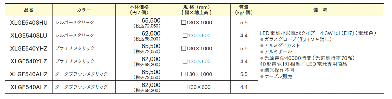 LEDポールライト LEDエントランスライト(角柱)【2024年版】_価格_1