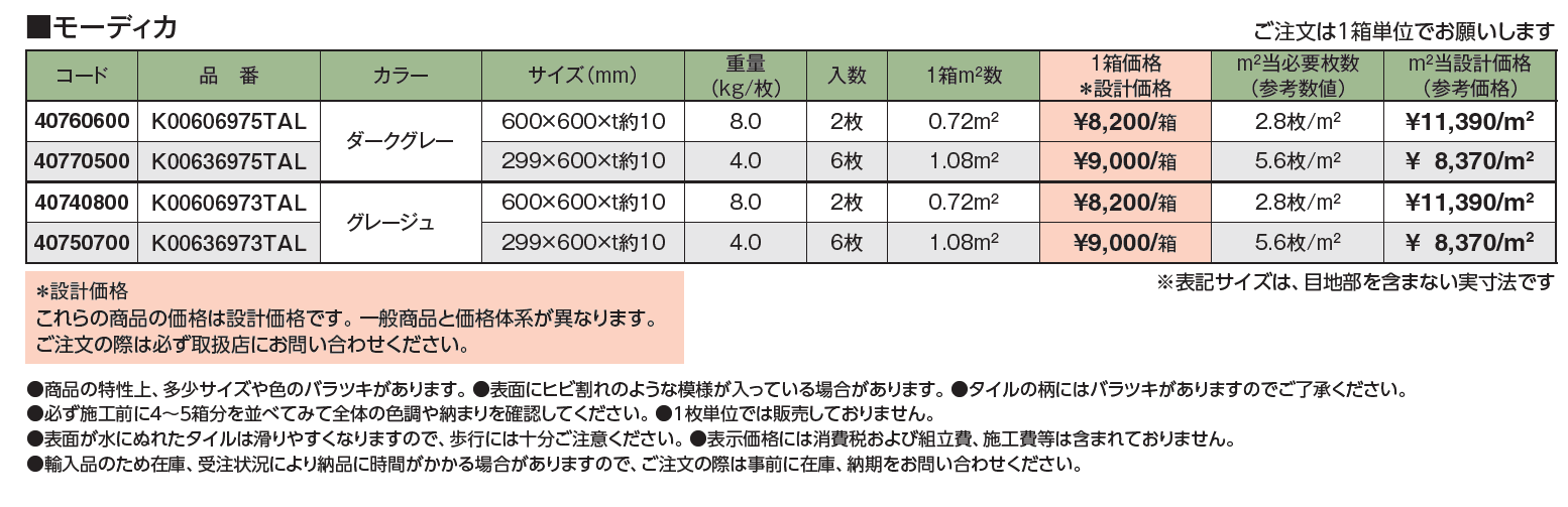 レゾナンス ガーデンタイル モーディカ【2024年版】_価格_1