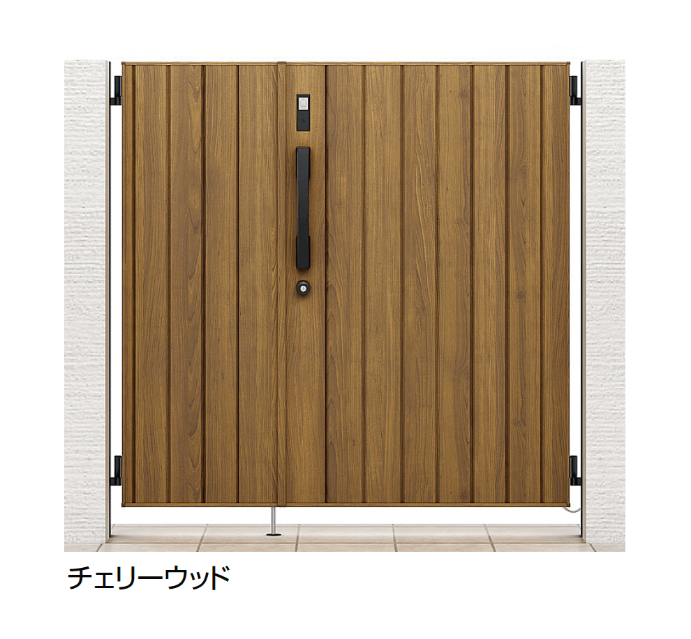 LIXILの「開き門扉AA スマートロックシステム FamiLock TM1型(木調)」