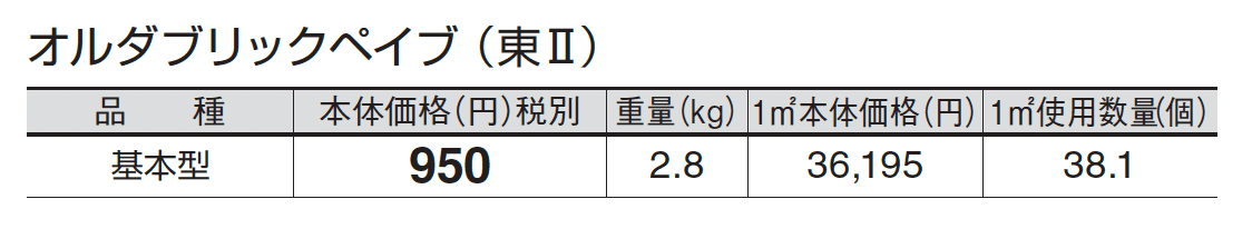 オルダブリックペイブ_価格_2
