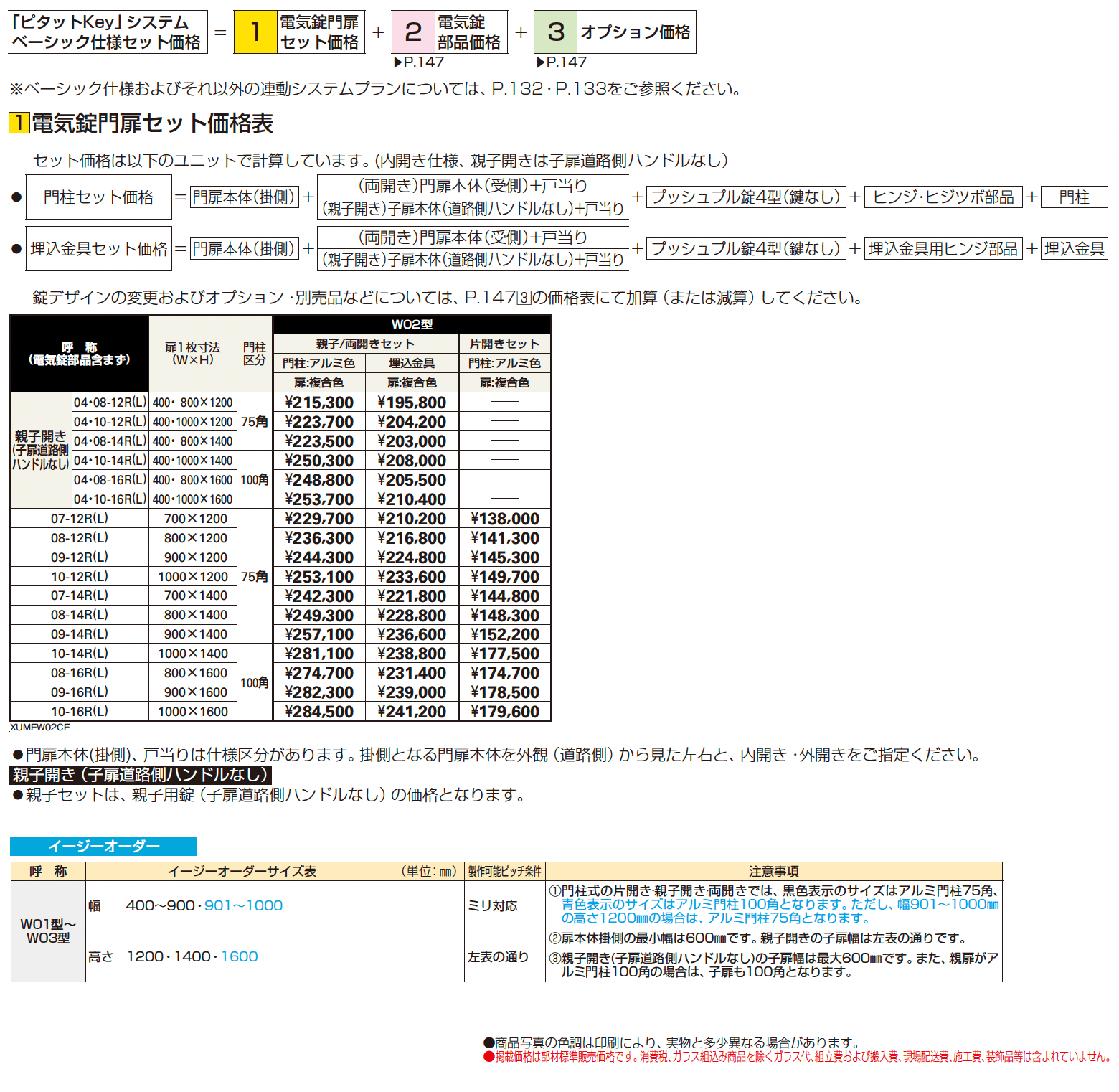 〔ピタットKey システム〕電気錠付 ルシアス 門扉シリーズ W02型【2024年版】_価格_1