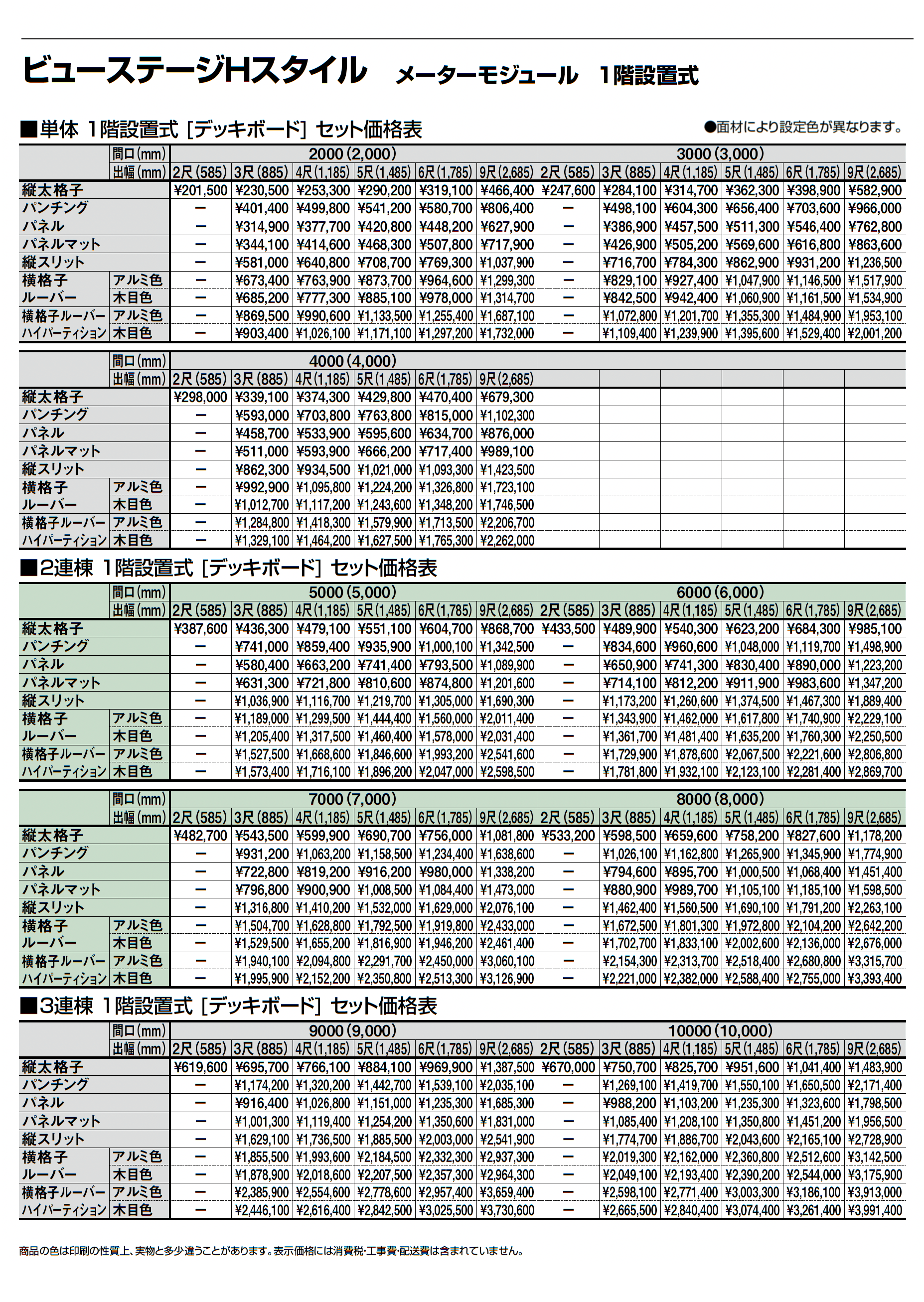 ビューステージ Hスタイル メーターモジュール 1階設置式_価格_3