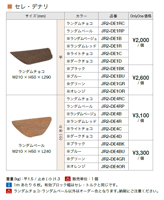 洋風塀瓦 セレ・デナリ【2023年版】_価格_1