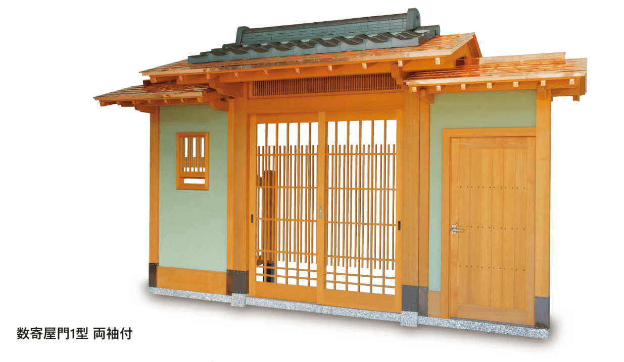 タカショー | 数寄屋門1型 袖付【2024年版】 | 建材サーチ タカショー | 数寄屋門1型 袖付【2024年版】 | 建材サーチ