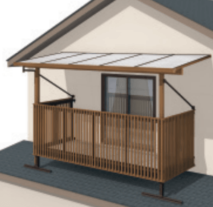 ナチュレS屋根(オルネ 屋根置式用 600タイプ 壁付け納まり)1
