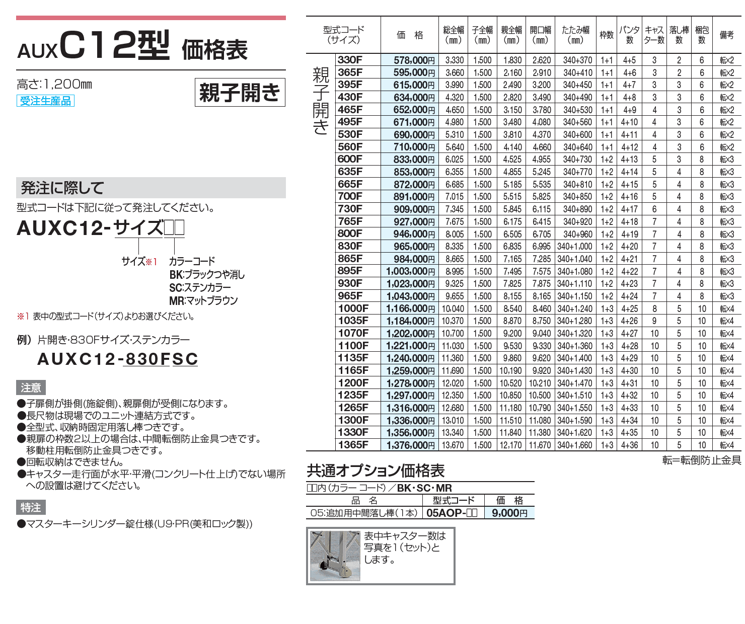 AUXC 12型/14型/16型【2023年版】_価格_2