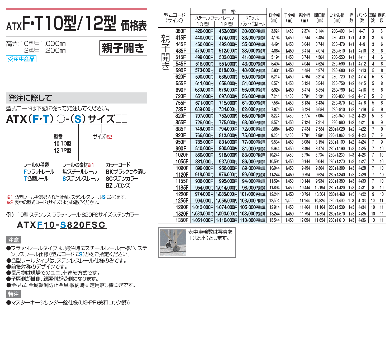 ATXF/T 10型/12型/14型【2023年版】_価格_2