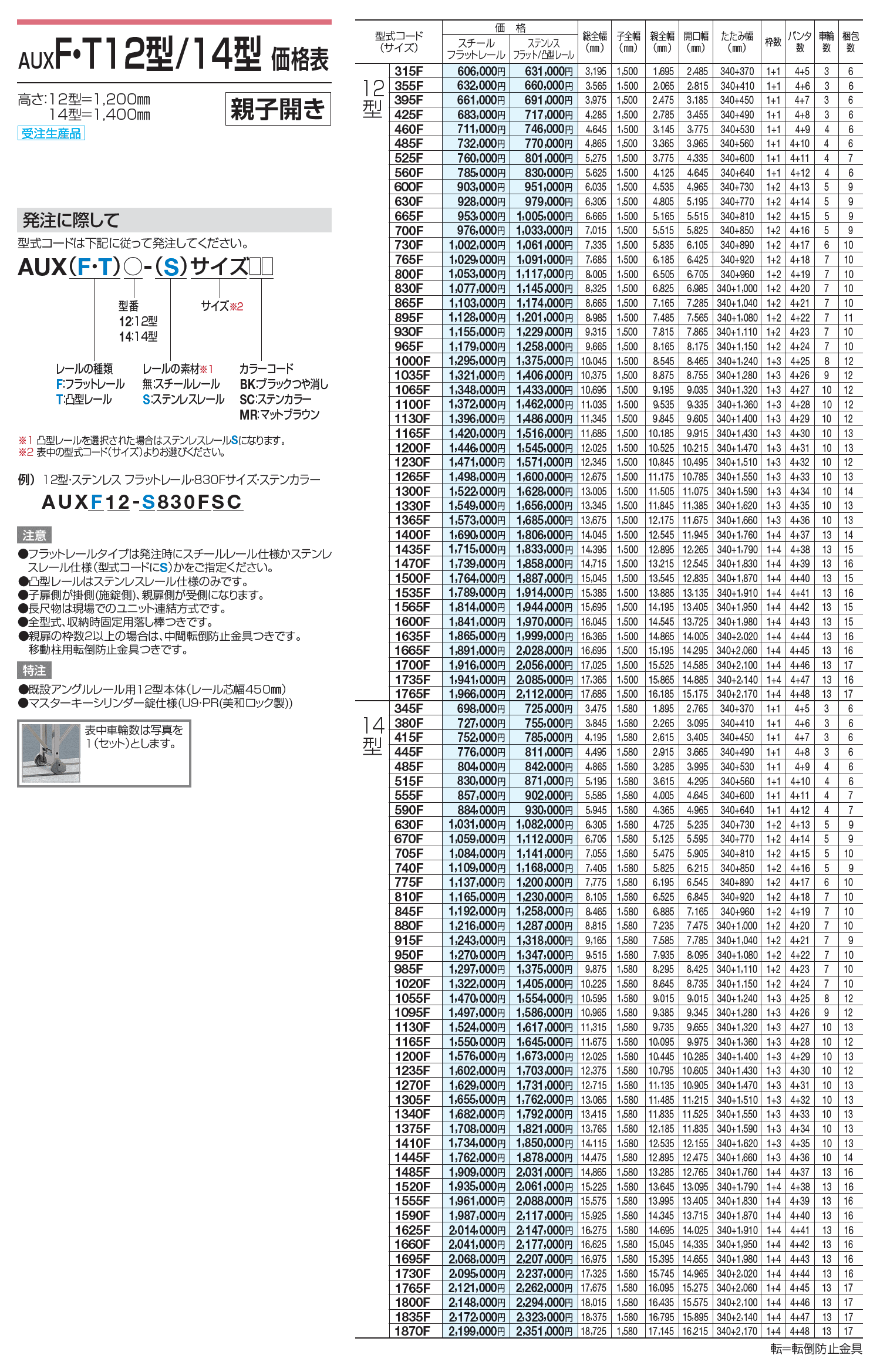 AUXF/T 12型/14型/16型/18型【2023年版】_価格_5